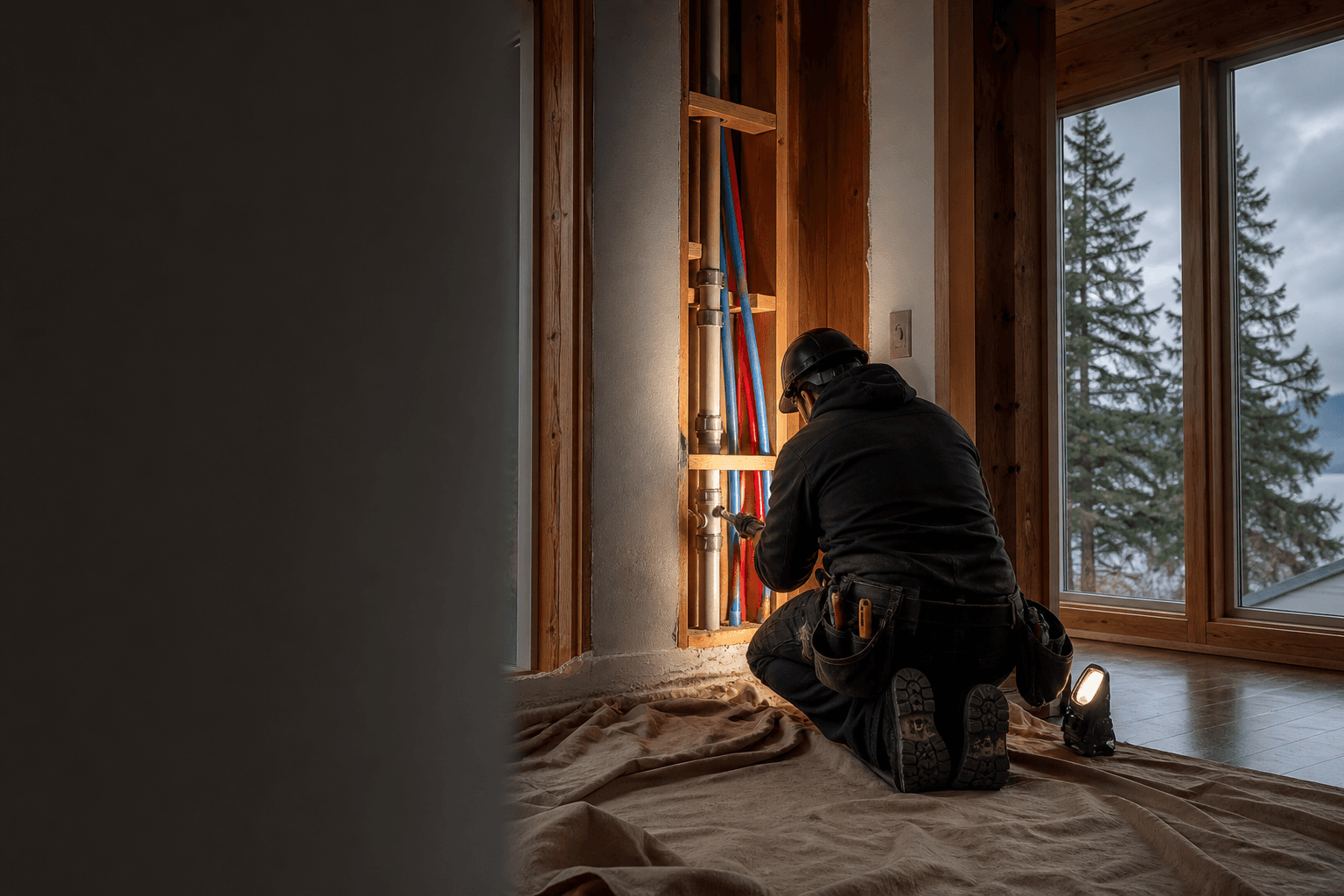 Poly B pipe replacement in Burnaby — licensed plumbers working on polybutylene pipe removal