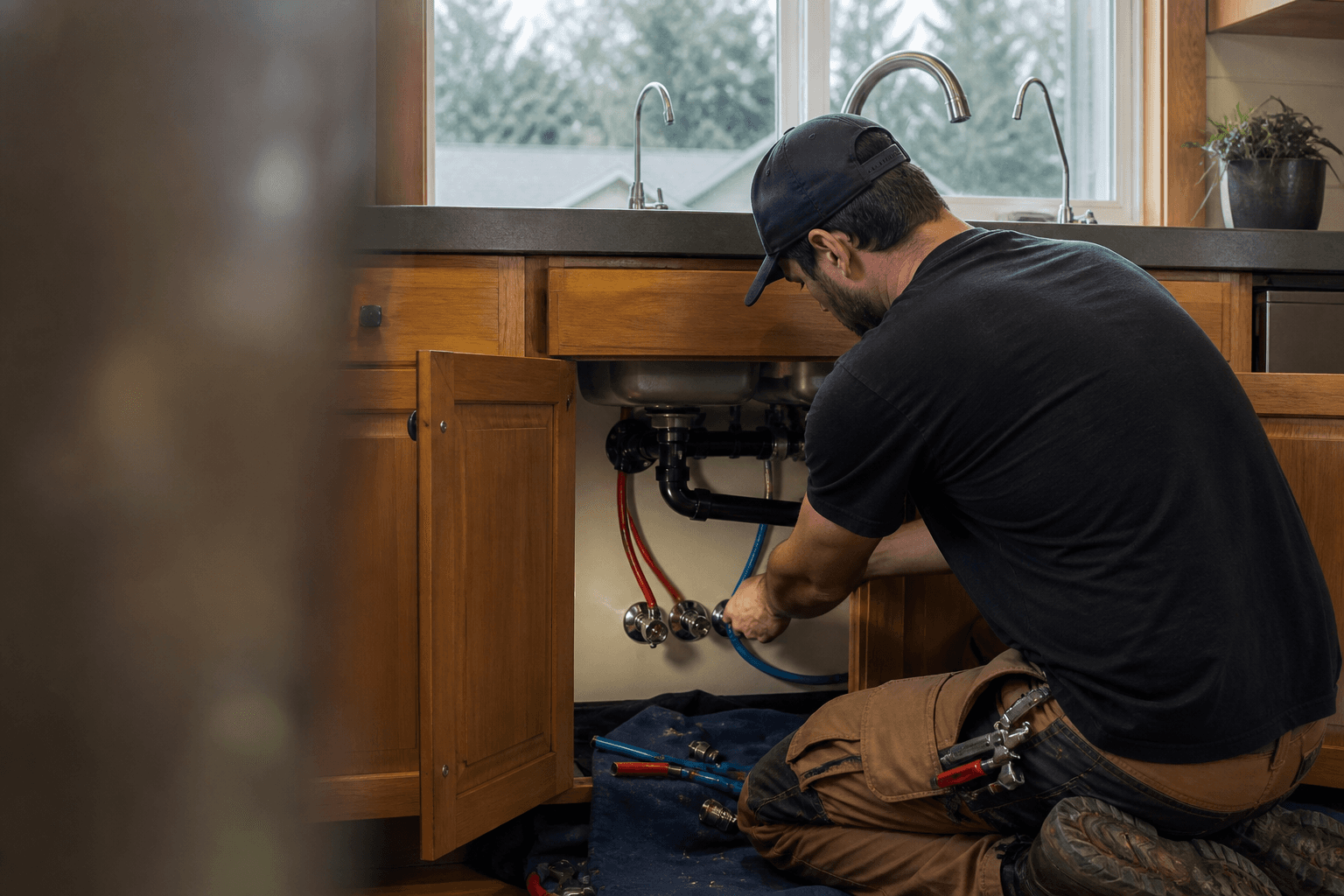 Kitchen Poly B Plumbing Replacement — poly B replacement in Burnaby