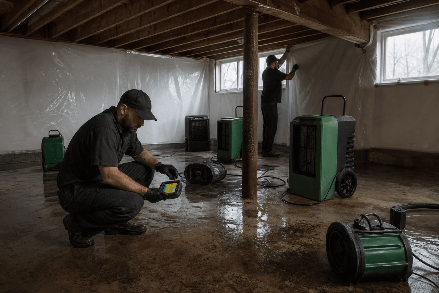 Basement Flooding & Water Damage Restoration in Burnaby — poly b plumbing specialists