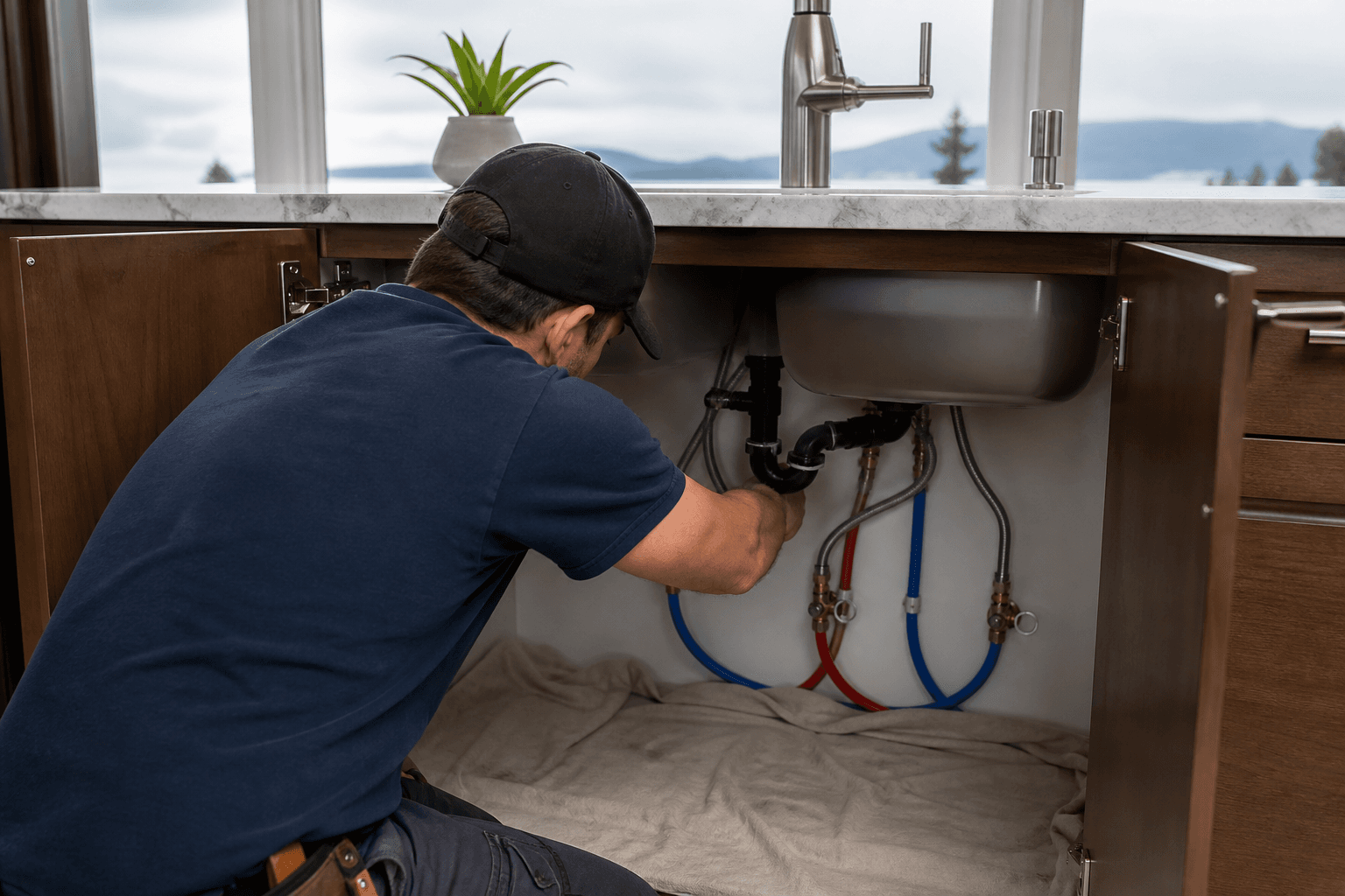 Kitchen Poly B Plumbing Replacement in Burnaby — poly b plumbing specialists